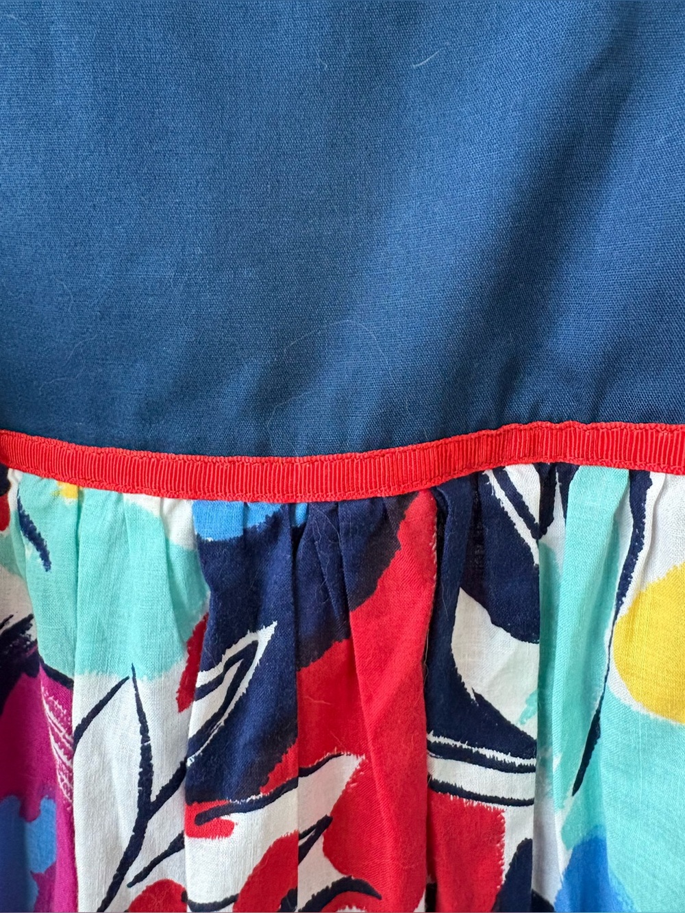 Vintage Maj Honolulu Cotton Dress Kaftan Mumu House Dress Bead Belt Floral L - Picture 4 of 8
